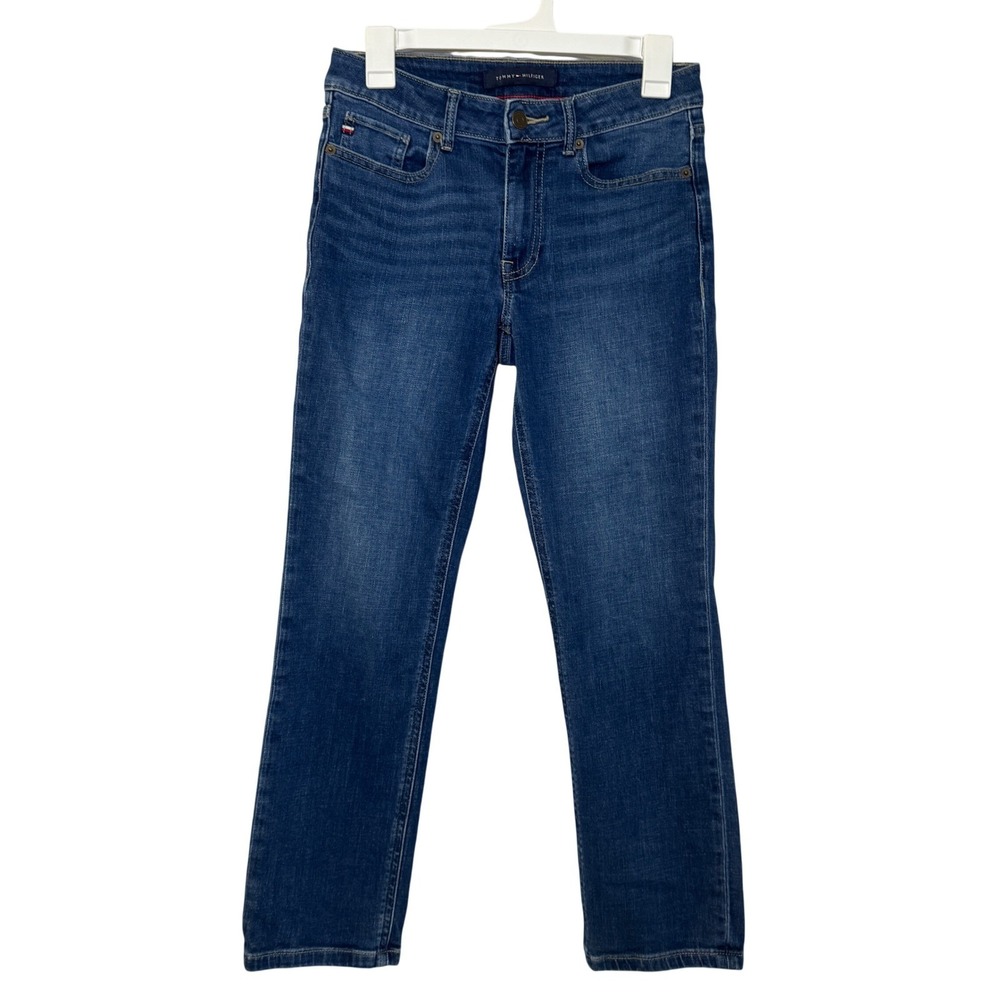 Tommy‎ Hilfiger Tribeca Straight Ankle Jeans Medium Wash Blue Denim 2